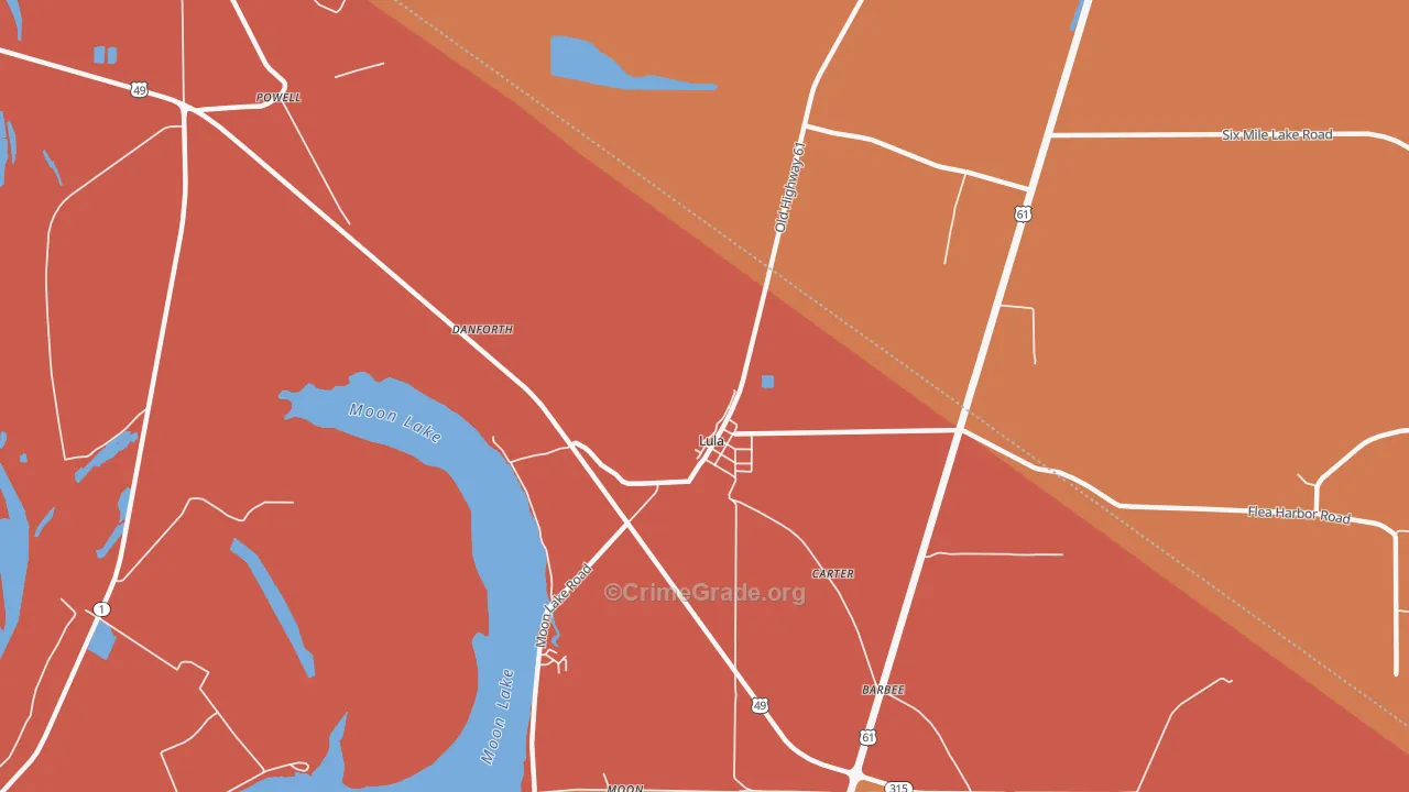 38644, MS Map of Vehicle Theft Rates