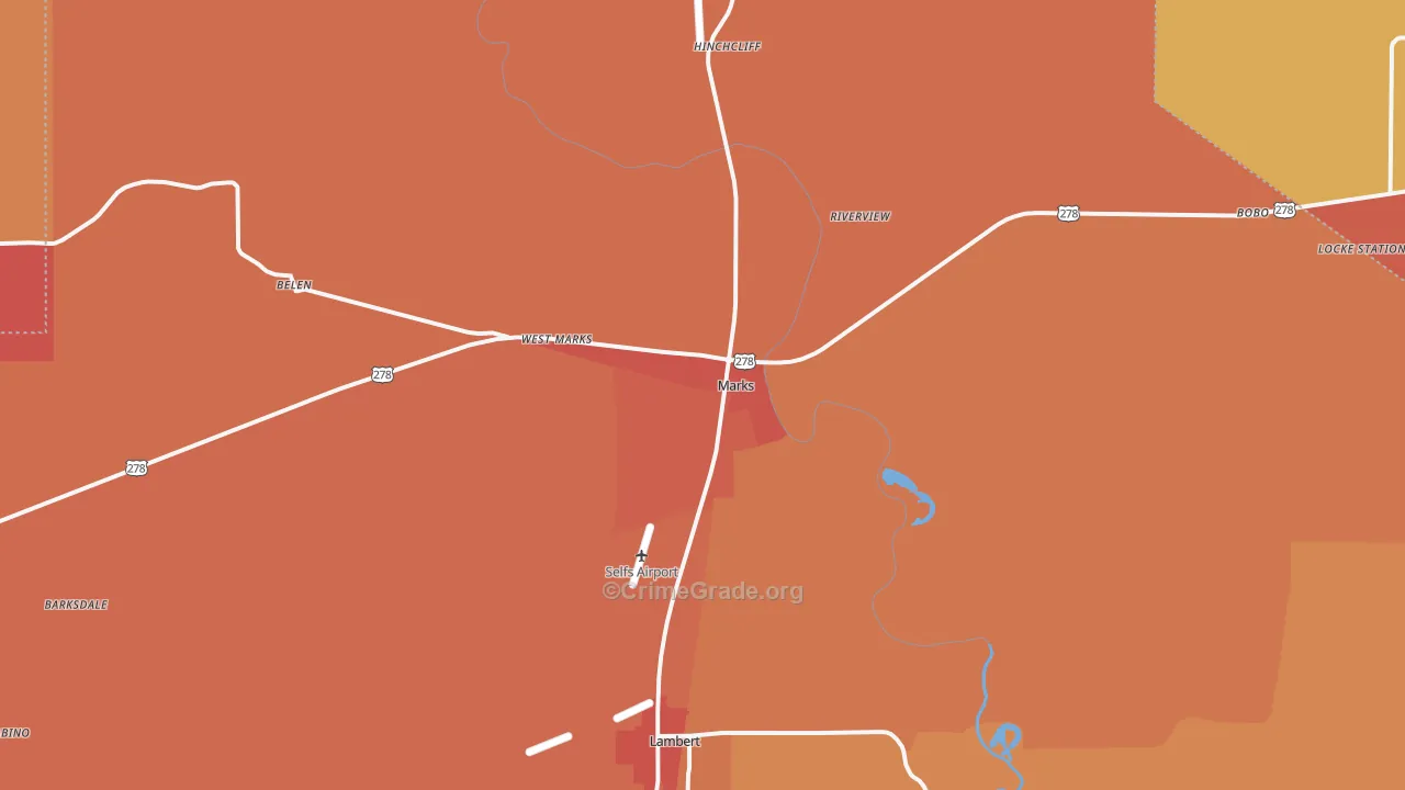 38646, MS Map of Vehicle Theft Rates