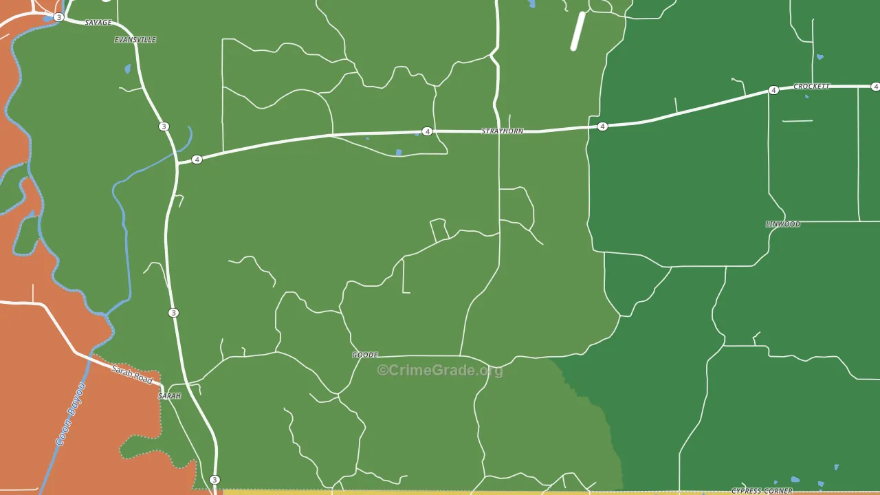 38665, MS Map of Vehicle Theft Rates