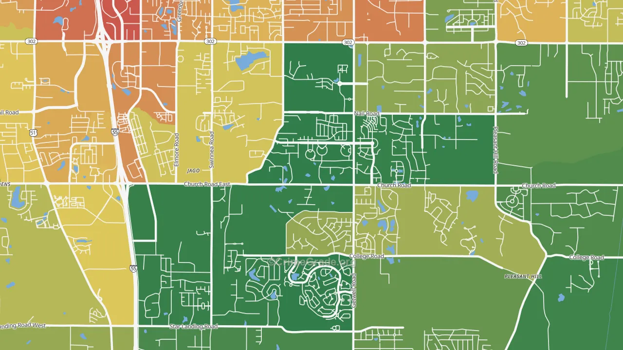 38672, MS Map of Vehicle Theft Rates
