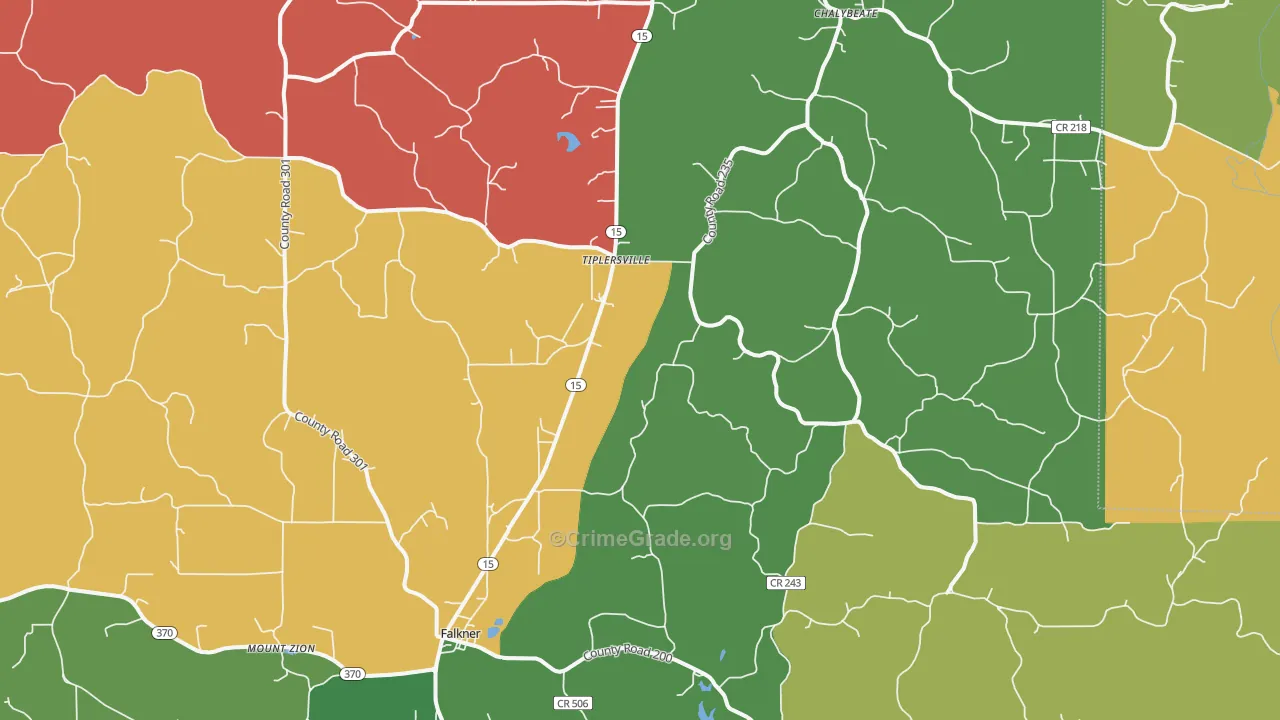 38674, MS Map of Vehicle Theft Rates