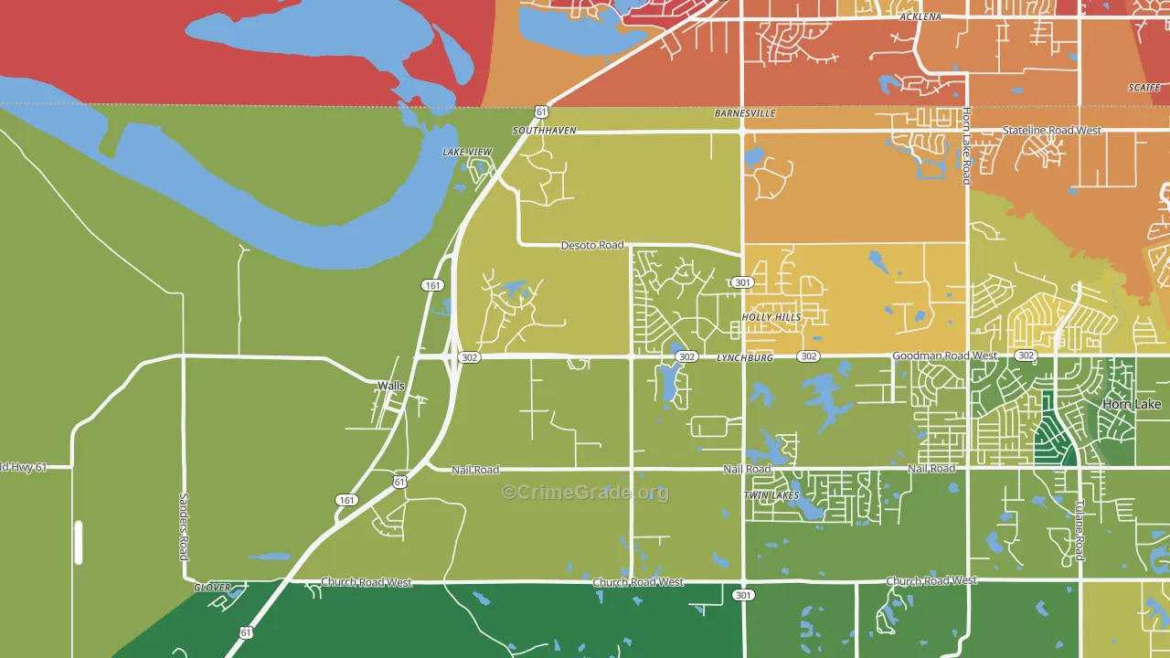 38680, MS Map of Vehicle Theft Rates