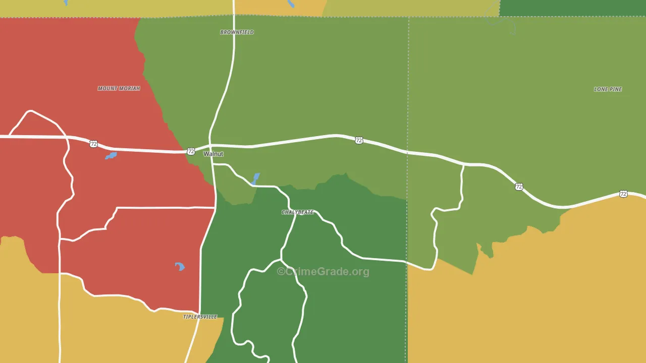 38683, MS Map of Vehicle Theft Rates