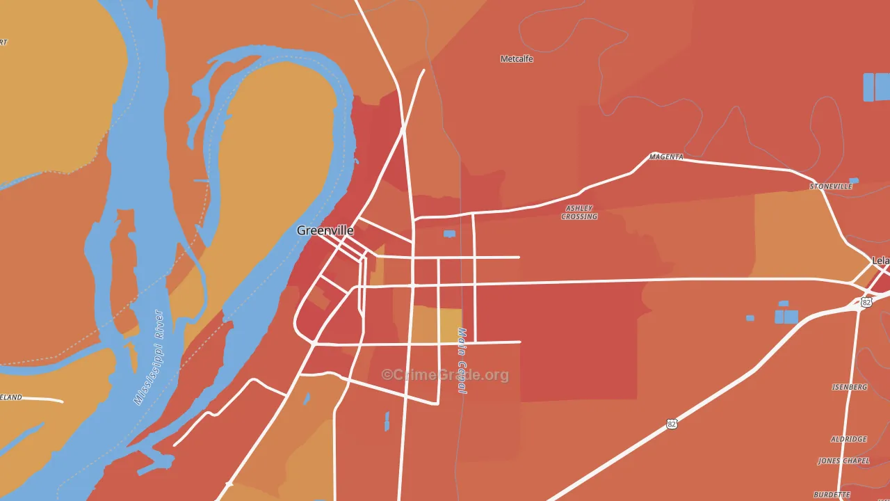 38703, MS Map of Vehicle Theft Rates