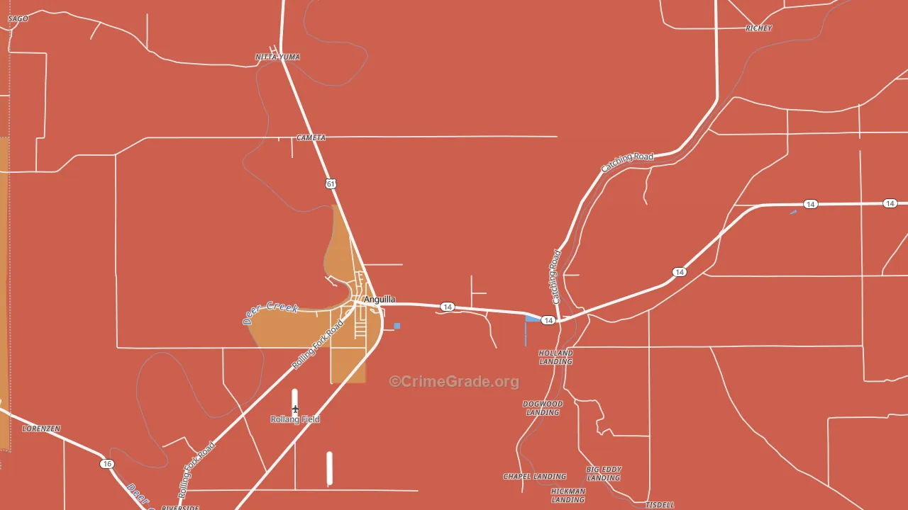 38721, MS Map of Vehicle Theft Rates