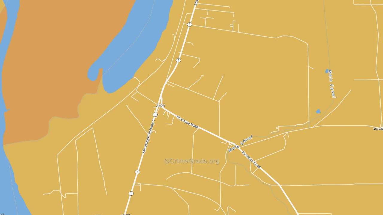 38723, MS Map of Vehicle Theft Rates