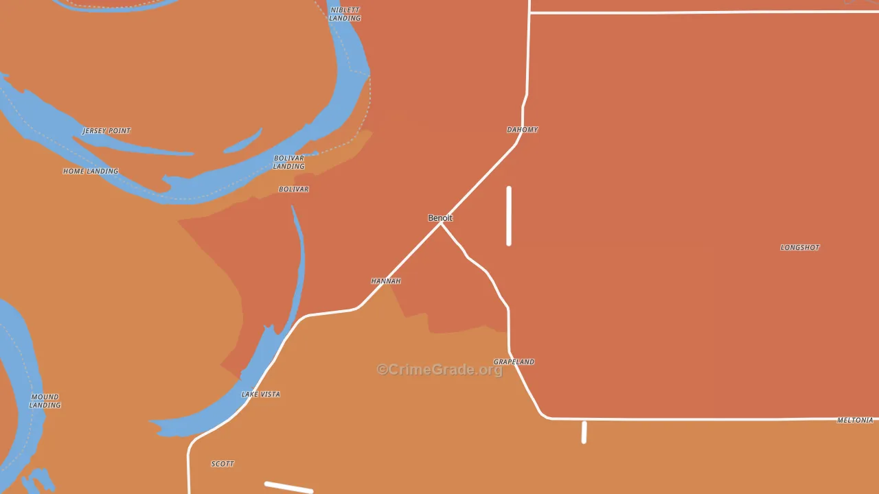 38725, MS Map of Vehicle Theft Rates