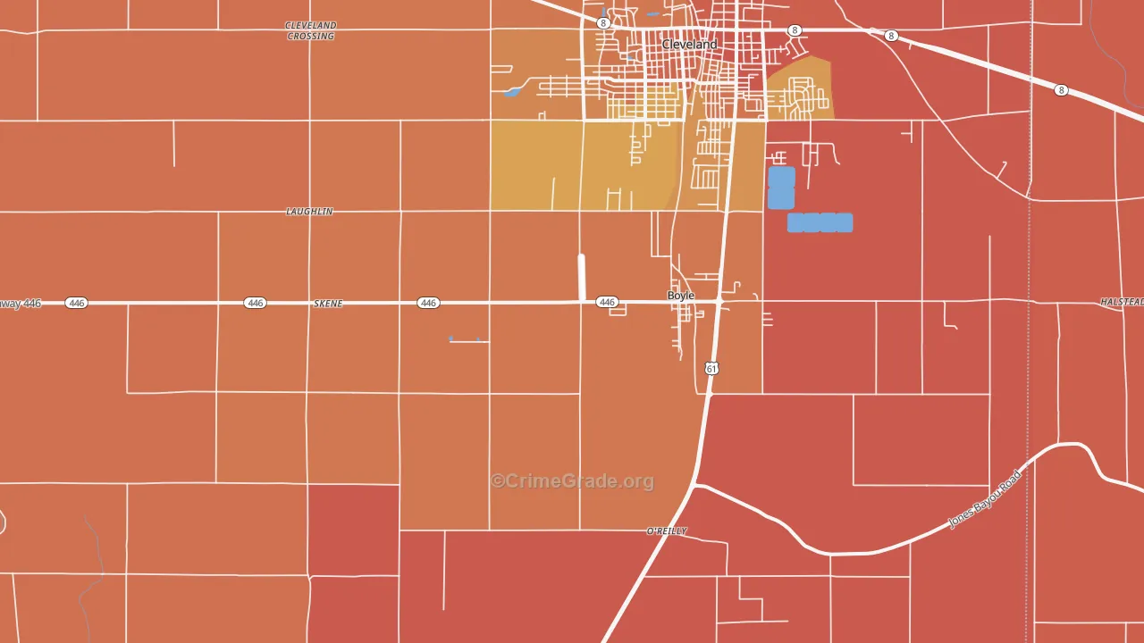 38730, MS Map of Vehicle Theft Rates