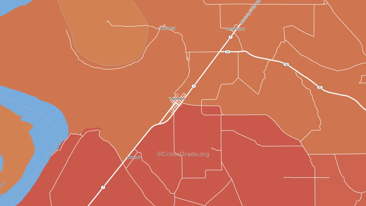 38746, MS Map of Vehicle Theft Rates