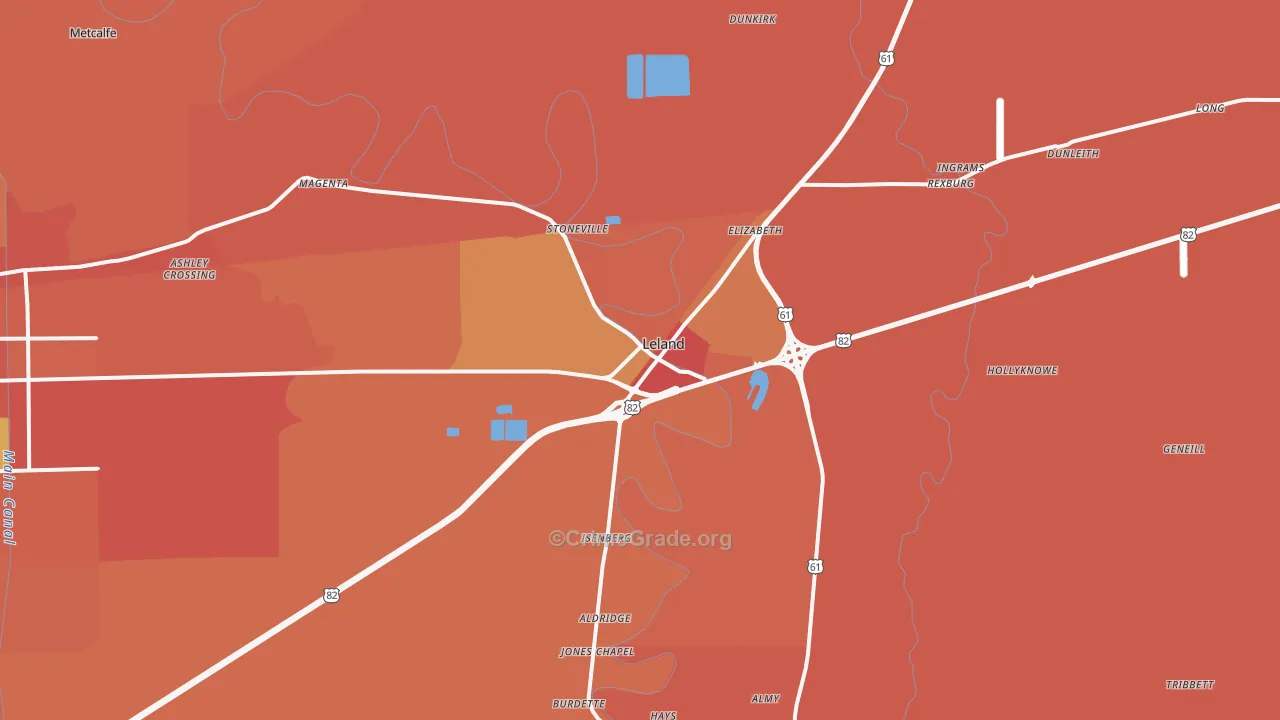 38756, MS Map of Vehicle Theft Rates