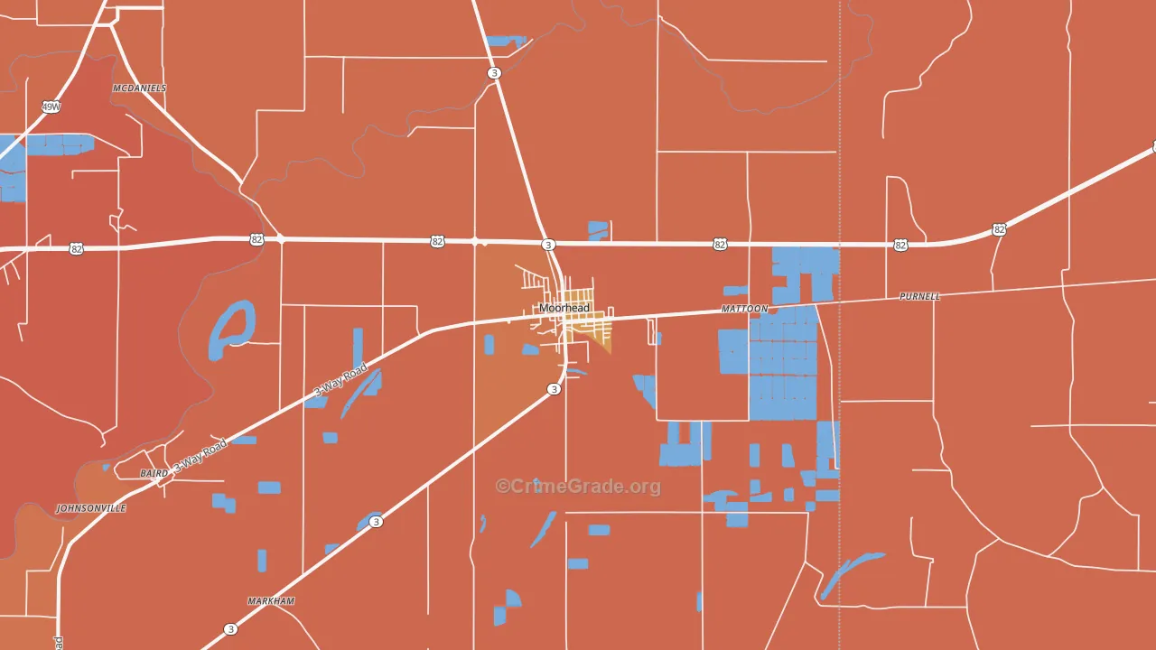 38761, MS Map of Vehicle Theft Rates