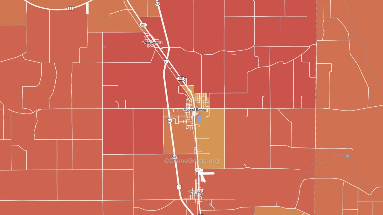 38762, MS Map of Vehicle Theft Rates