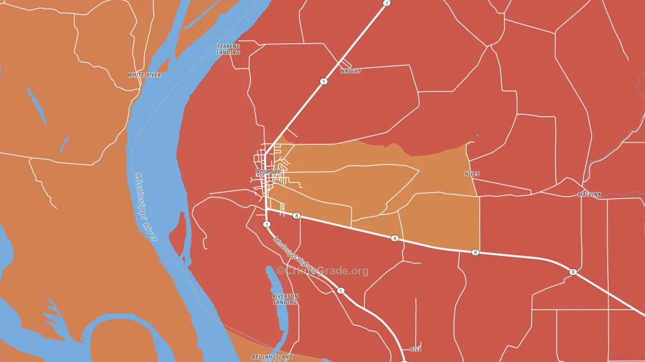 38769, MS Map of Vehicle Theft Rates