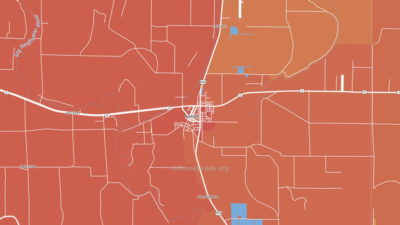38771, MS Map of Vehicle Theft Rates