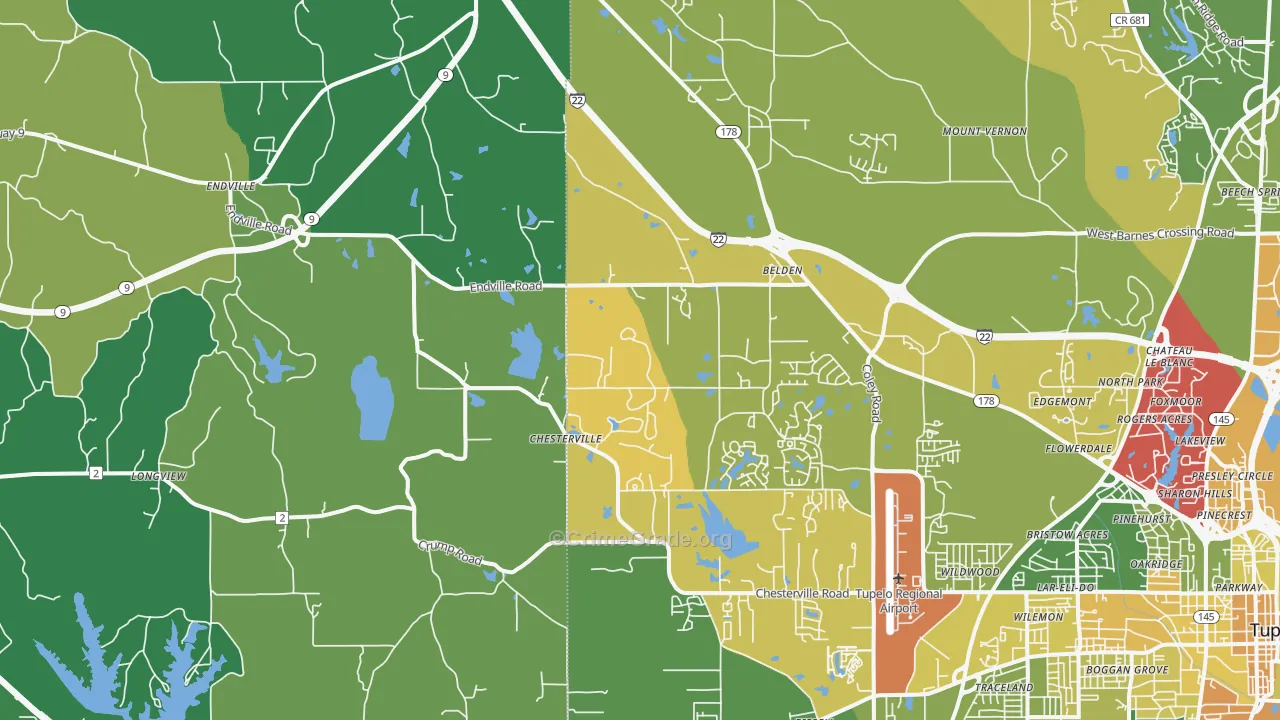 38826, MS Map of Vehicle Theft Rates