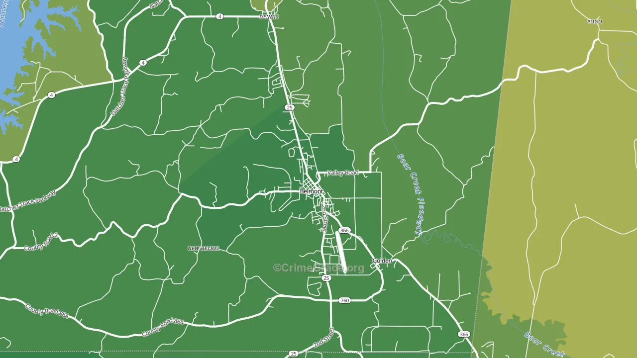 38827, MS Map of Vehicle Theft Rates