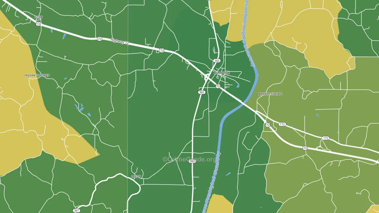 38833, MS Map of Vehicle Theft Rates
