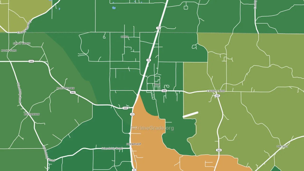 38841, MS Map of Vehicle Theft Rates
