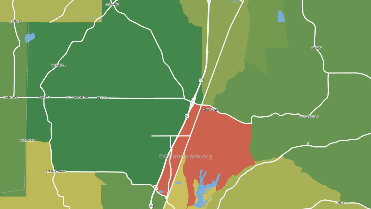 38849, MS Map of Vehicle Theft Rates