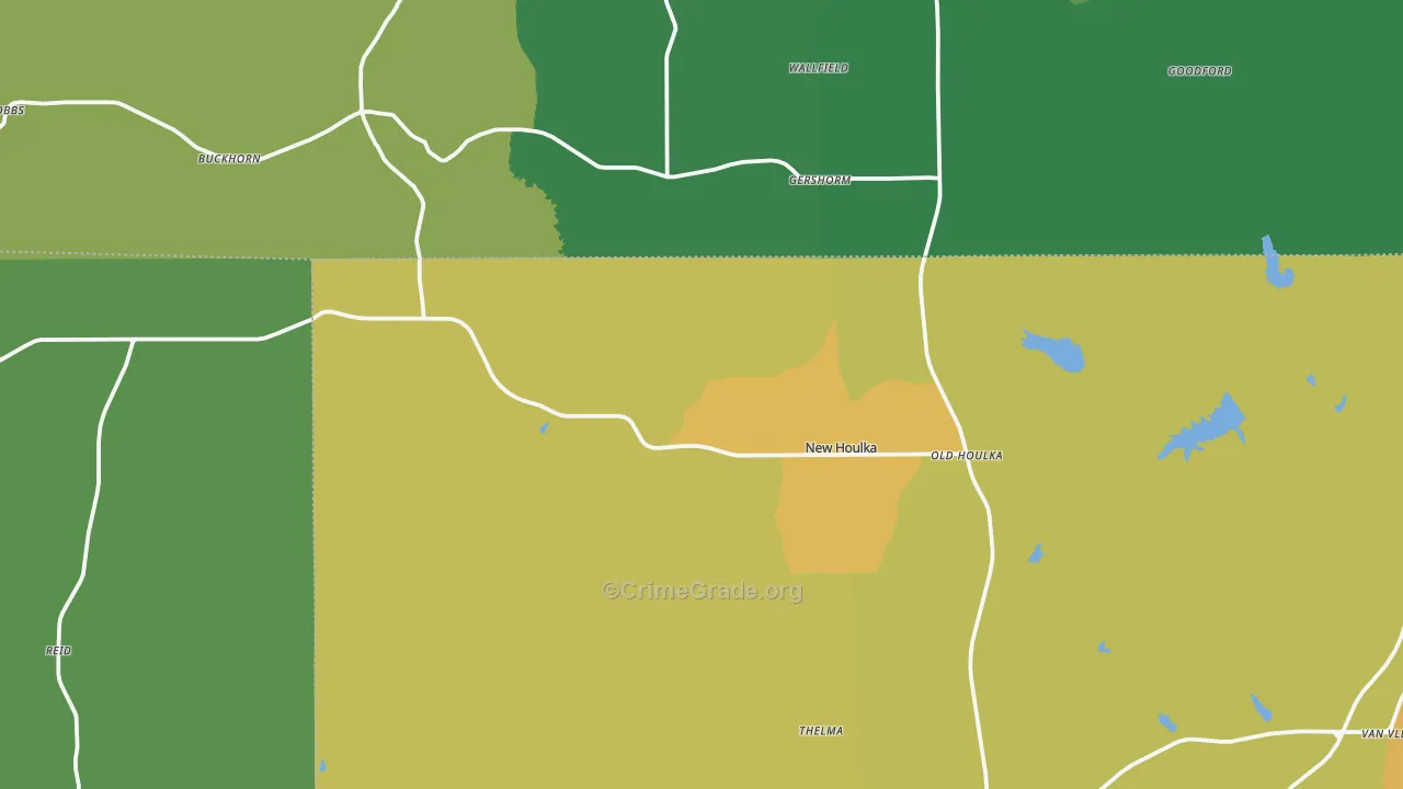 38850, MS Map of Vehicle Theft Rates