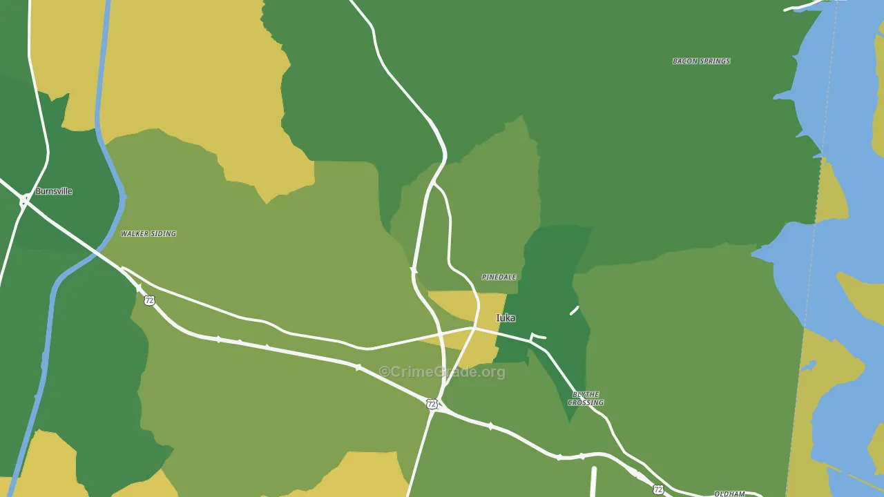 38852, MS Map of Vehicle Theft Rates