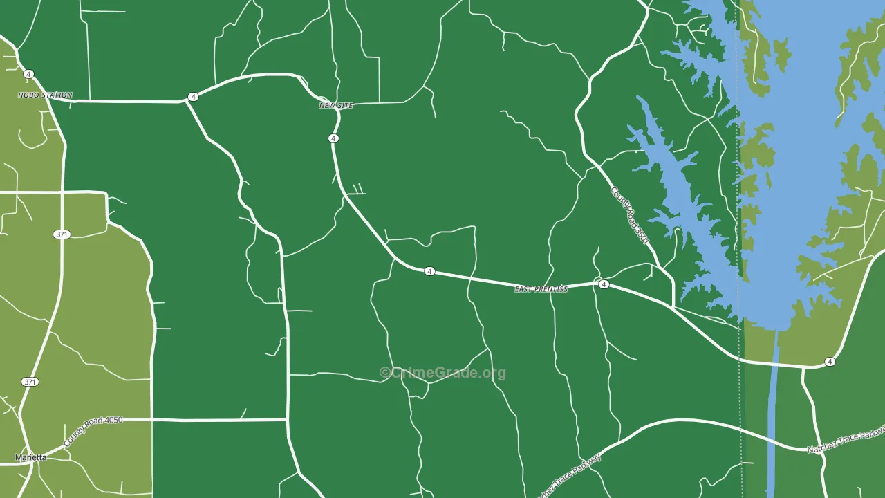 38859, MS Map of Vehicle Theft Rates