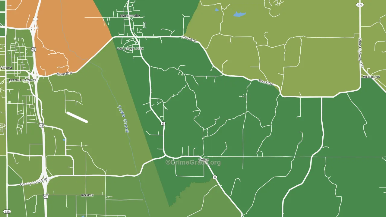 38862, MS Map of Vehicle Theft Rates