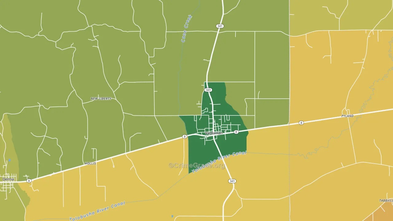 38878, MS Map of Vehicle Theft Rates