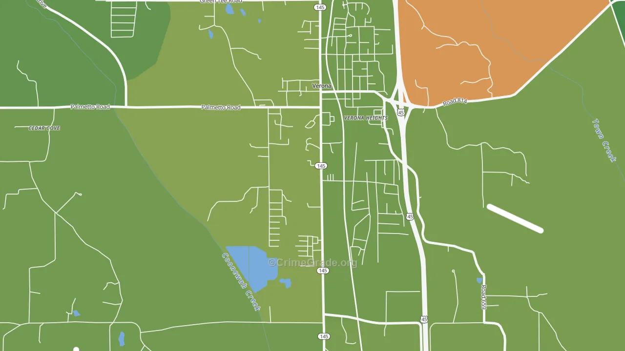 38879, MS Map of Vehicle Theft Rates