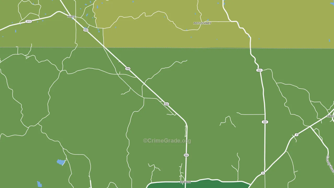 38913, MS Map of Vehicle Theft Rates