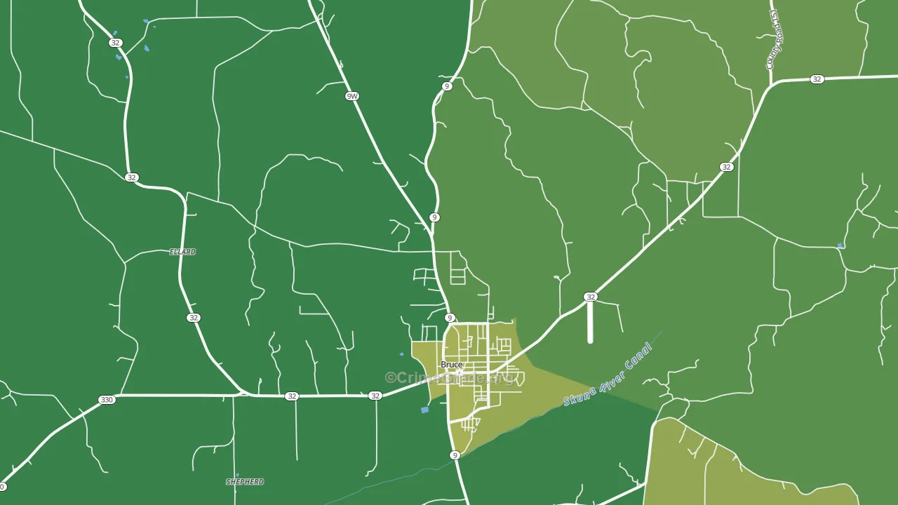 38915, MS Map of Vehicle Theft Rates
