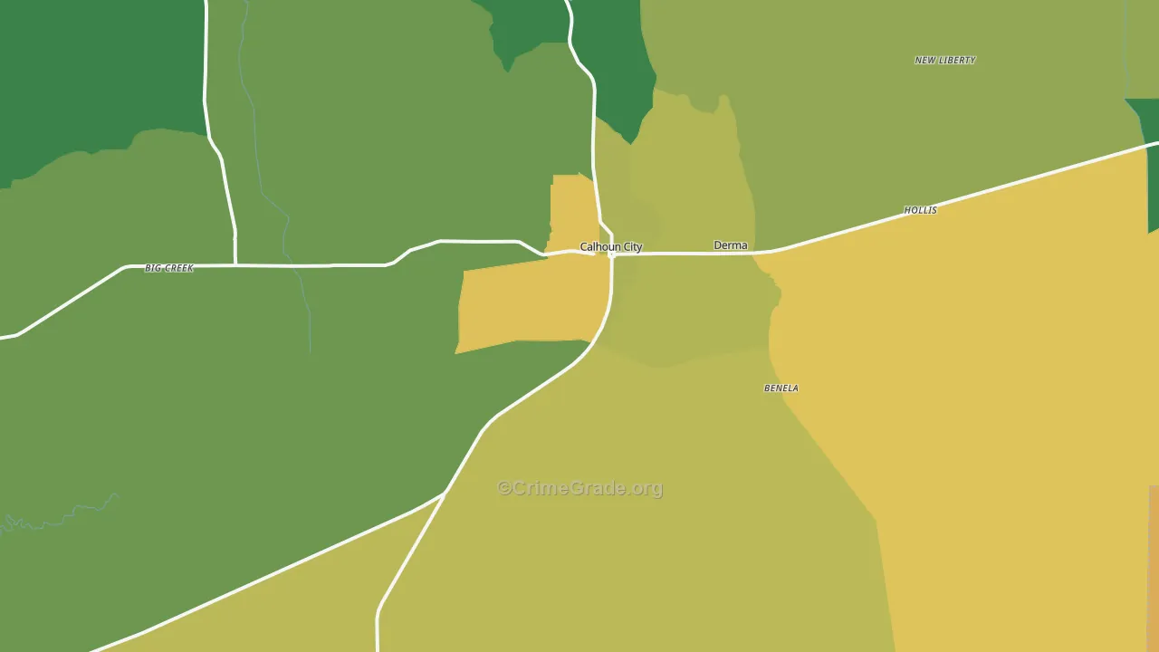 38916, MS Map of Vehicle Theft Rates