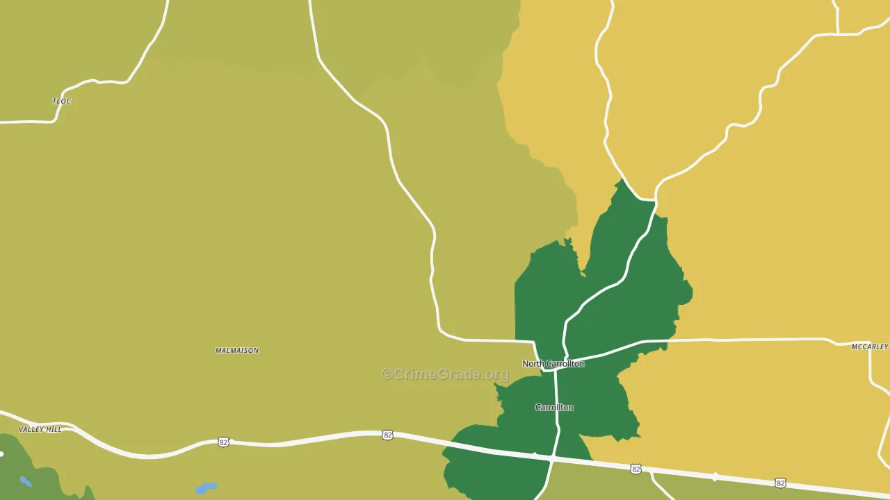 38917, MS Map of Vehicle Theft Rates