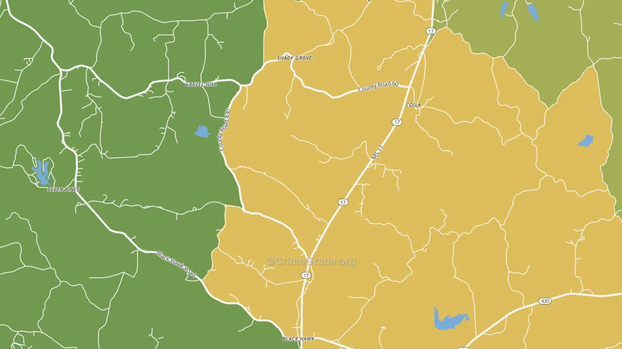 38923, MS Map of Vehicle Theft Rates