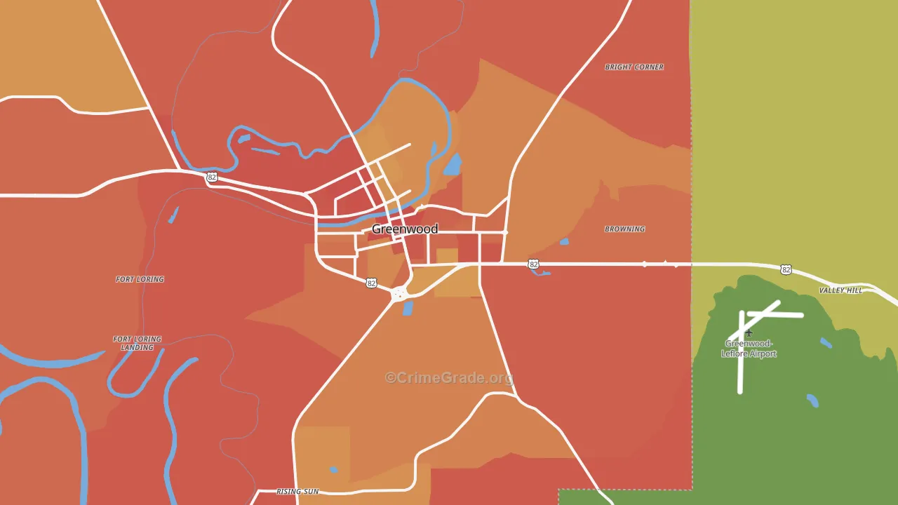 38930, MS Map of Vehicle Theft Rates
