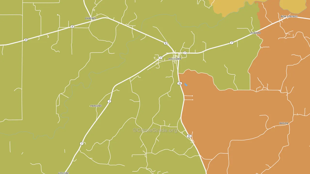 38940, MS Map of Vehicle Theft Rates