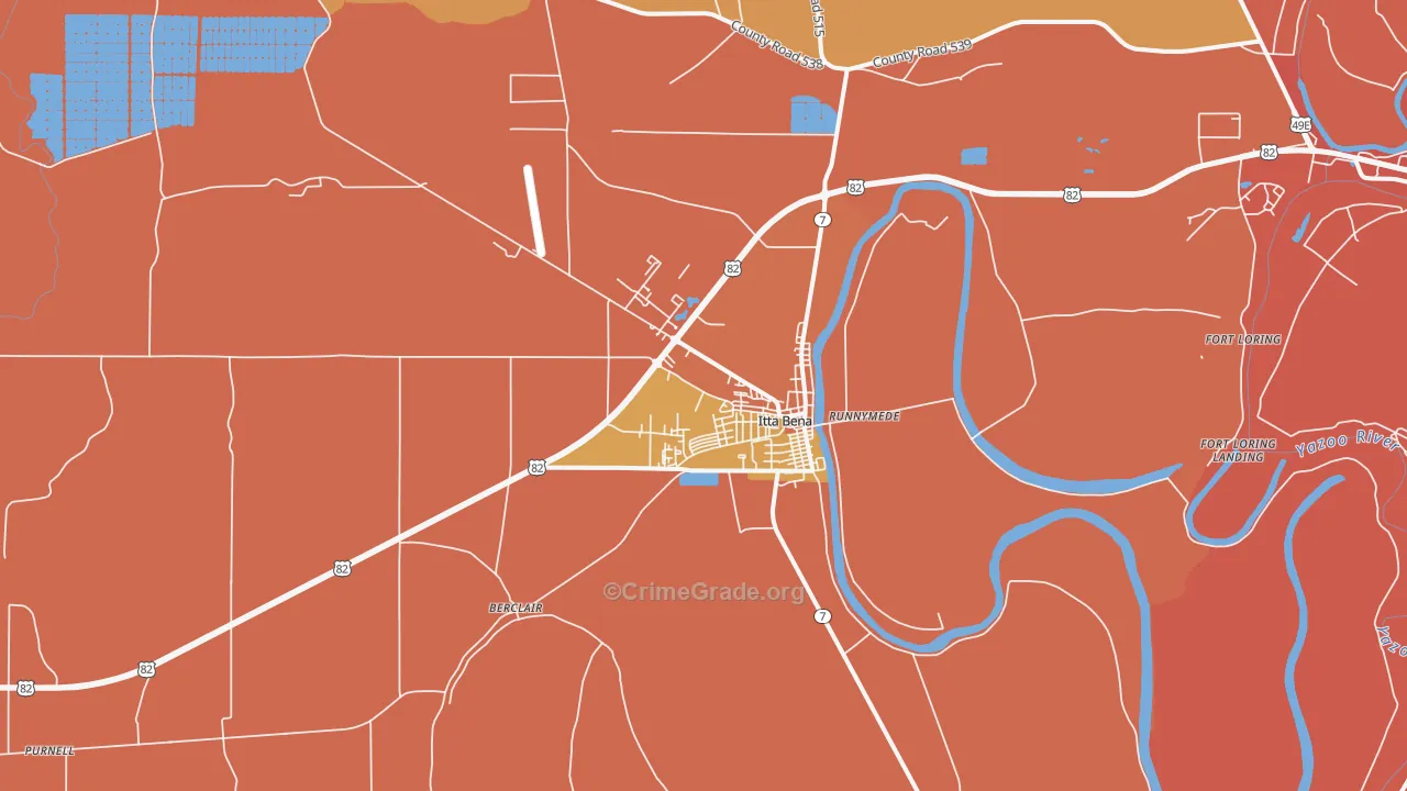 38941, MS Map of Vehicle Theft Rates