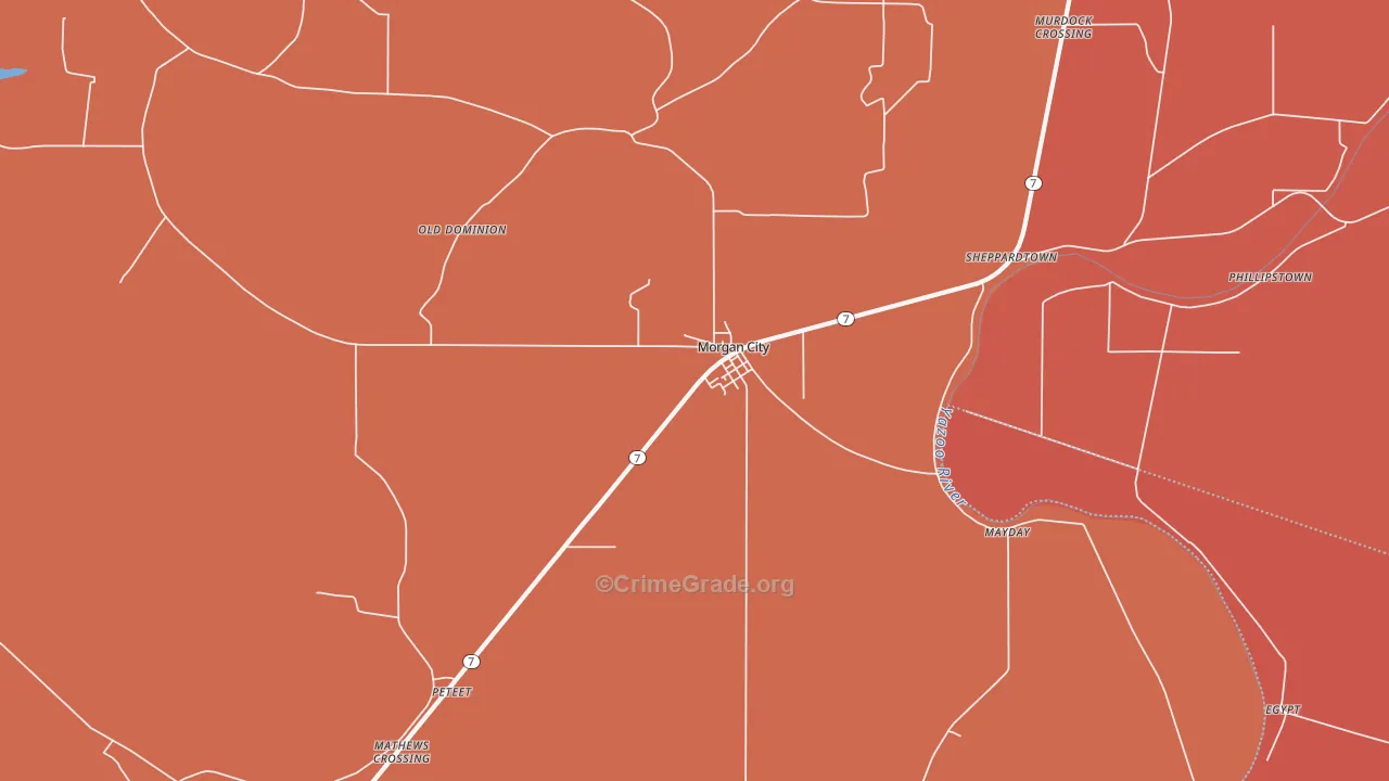 38946, MS Map of Vehicle Theft Rates