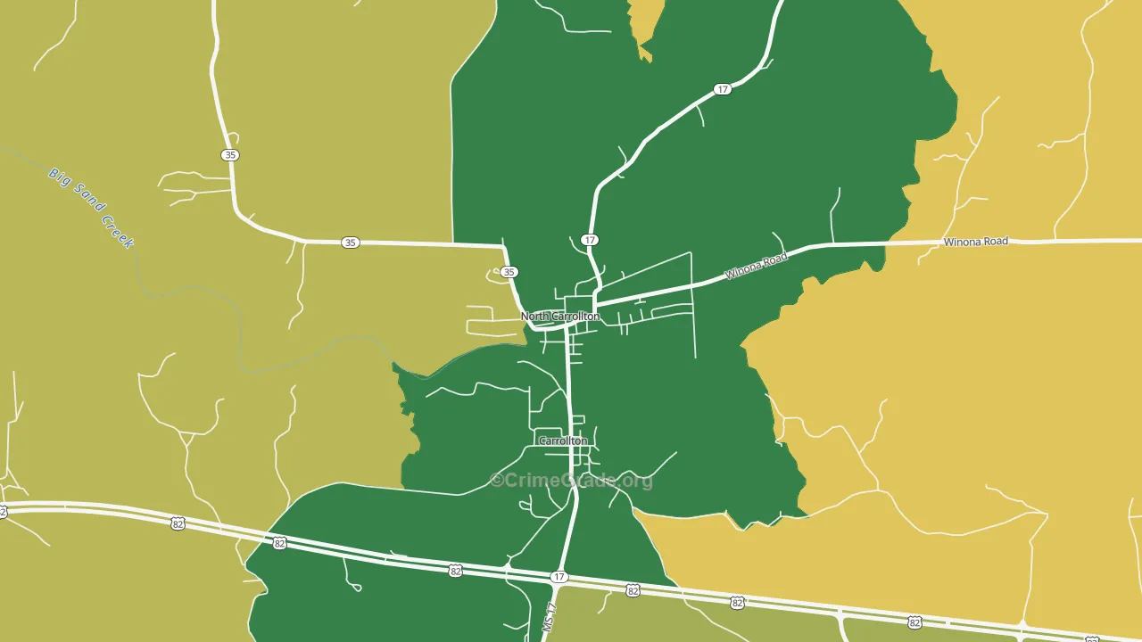 38947, MS Map of Vehicle Theft Rates