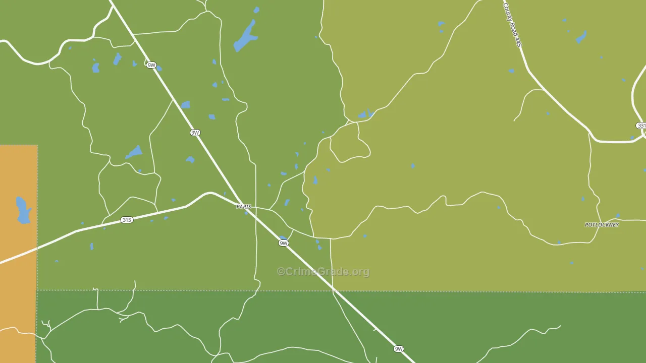 38949, MS Map of Vehicle Theft Rates