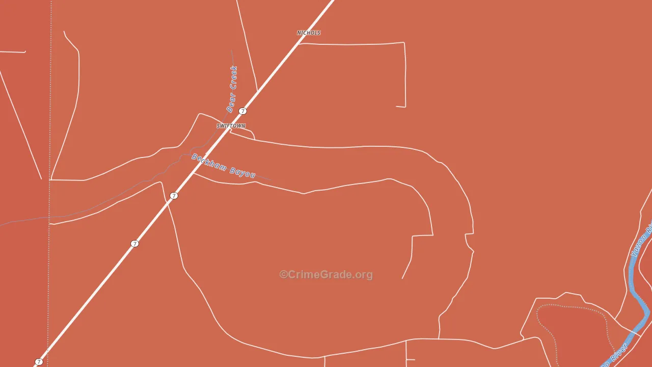 38959, MS Map of Vehicle Theft Rates