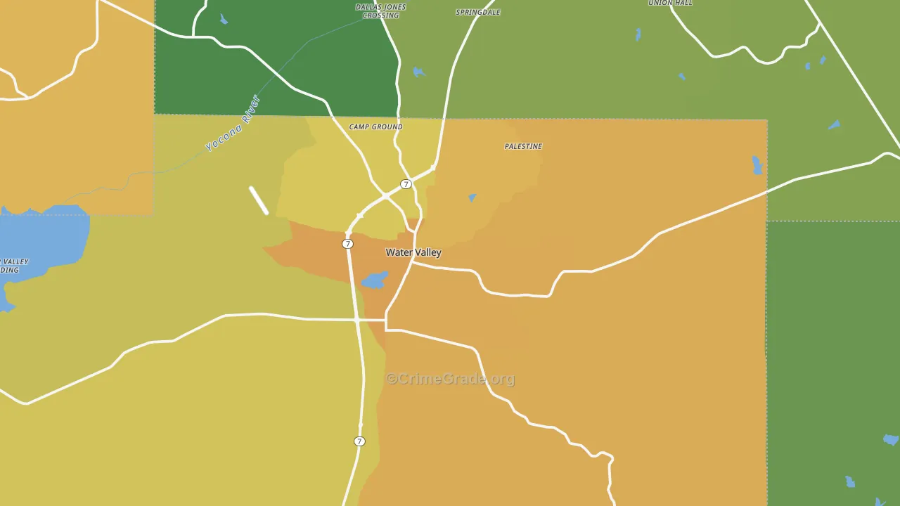 38965, MS Map of Vehicle Theft Rates