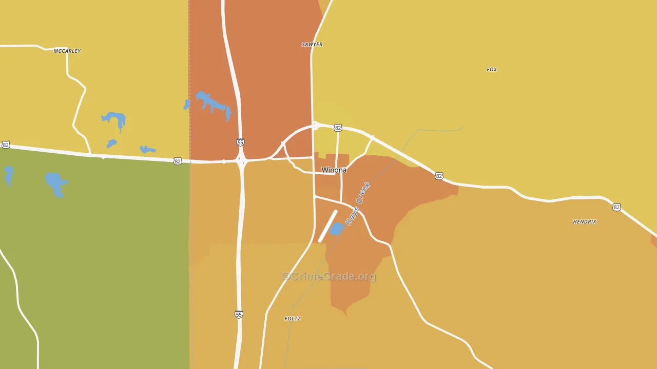 38967, MS Map of Vehicle Theft Rates
