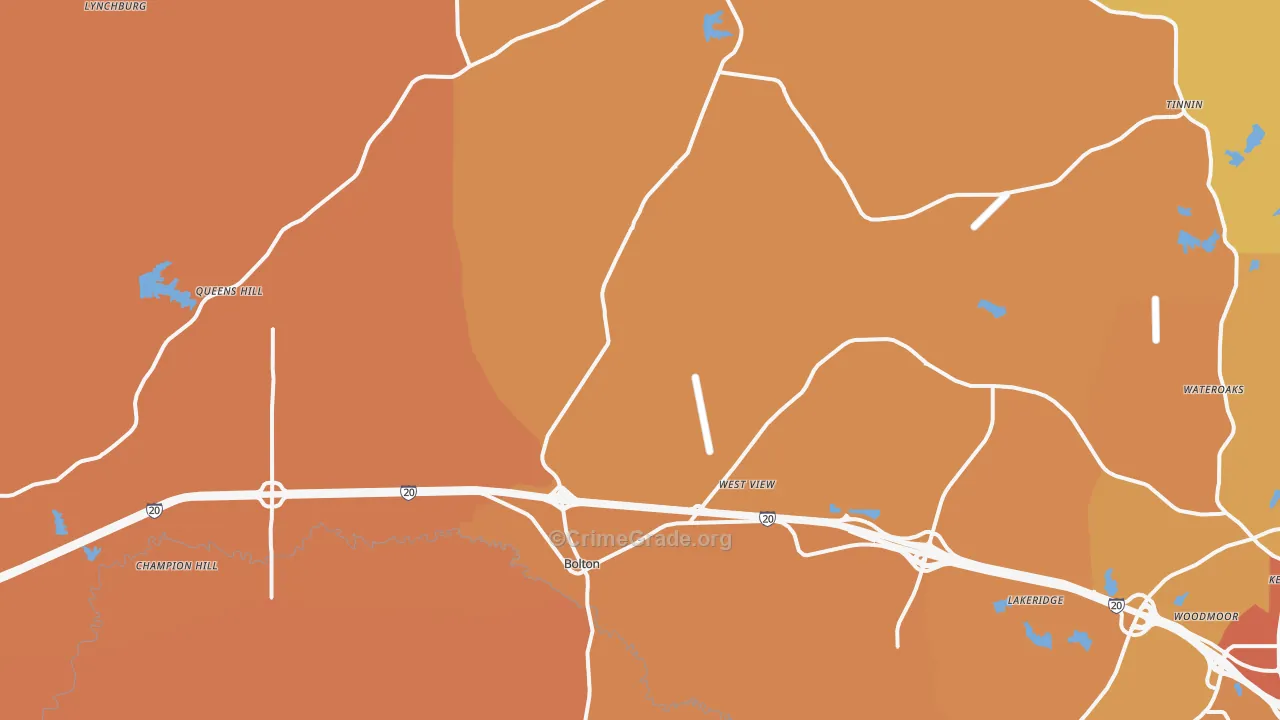39041, MS Map of Vehicle Theft Rates