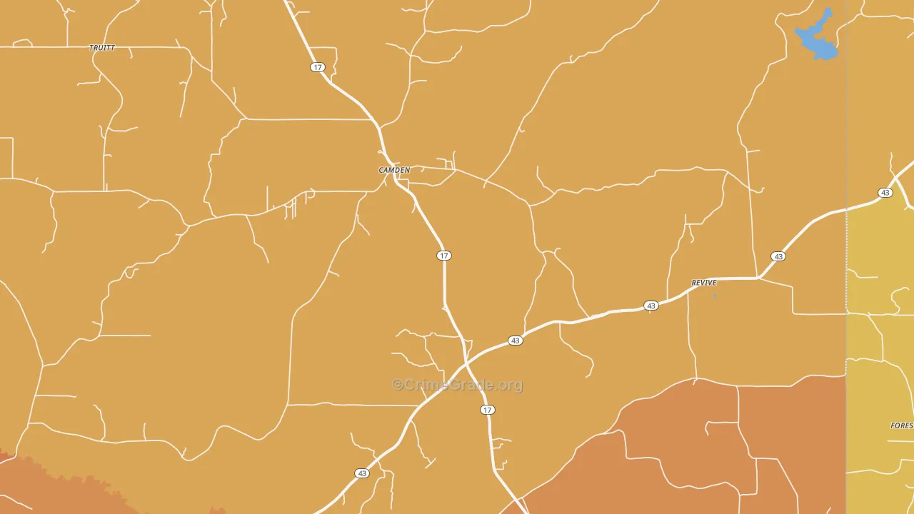 39045, MS Map of Vehicle Theft Rates