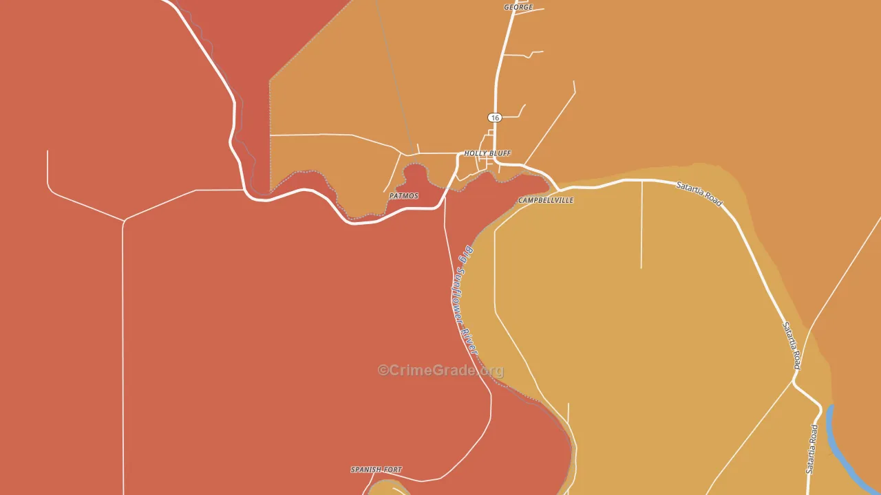 39088, MS Map of Vehicle Theft Rates
