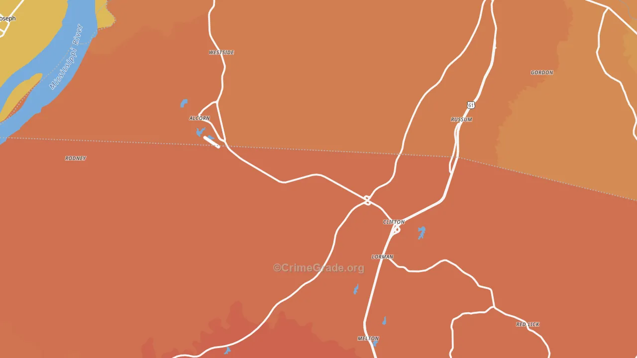 39096, MS Map of Vehicle Theft Rates