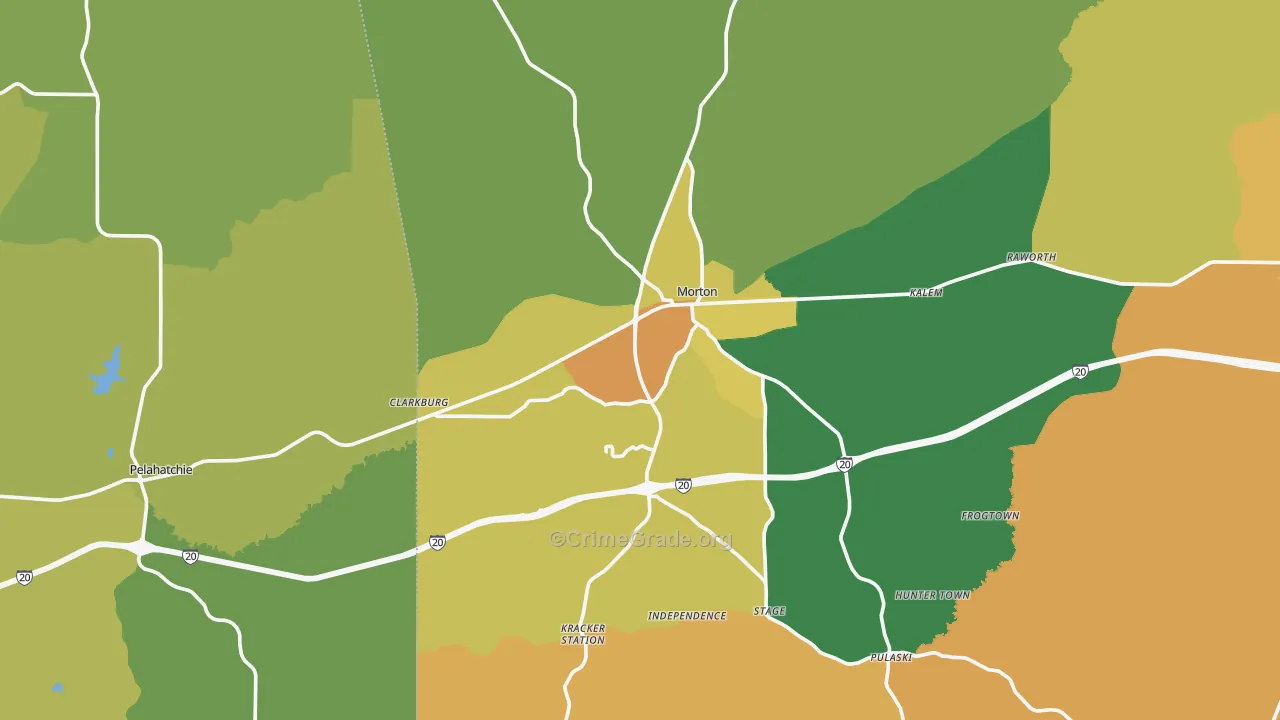 39117, MS Map of Vehicle Theft Rates