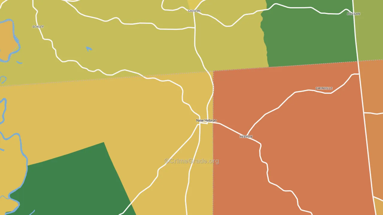 39140, MS Map of Vehicle Theft Rates