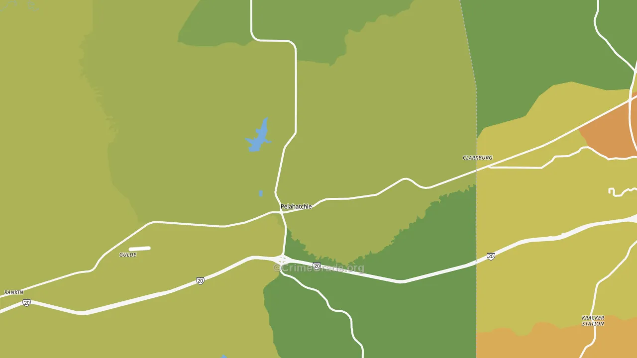 39145, MS Map of Vehicle Theft Rates